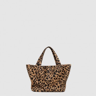 알라이아 여성 레오파드 헤어카프 소재 Le 카바스 백 - Alaia Womens Leopard