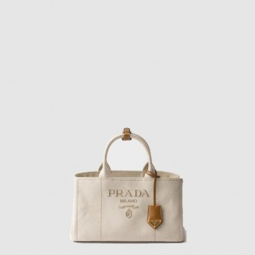 프라다 여성 라지 코튼 캔버스 핸드백 1BG554 - Prada Womens Large Cotton Canvas Handbag 