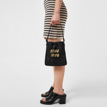 미우미우 여성 라피아 미니 토트 백 - MiuMiu Womens Rapia Tote Bag 