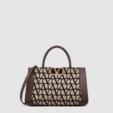 발렌티노 여성 미디엄 브이로고 시그니처 트왈 이코노그라프 핸드백 - Valentino Womens Medium V