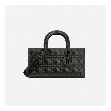디올 블랙 다이아몬드 모티브 까나쥬 레이디백 미디엄- Dior Diamond Motive Lady Medium Bag