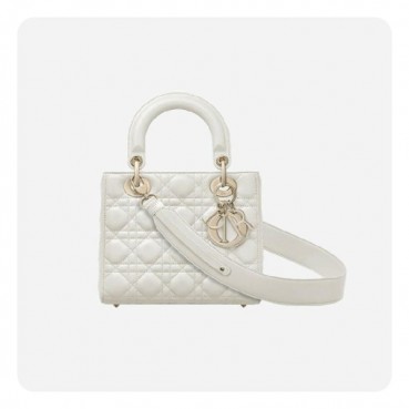 디올 여성 라떼 까나쥬 레이디백 스몰 - Dior Latte Cannage Lady Small Bag