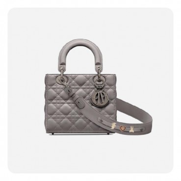 디올 여성 스틸 그레이 까나쥬 레이디백 스몰 - Dior Silent Cannage Lady Small Bag