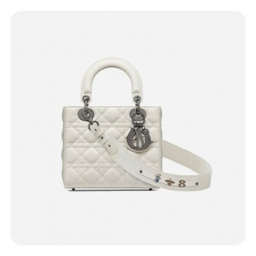 디올 여성 라떼 까나쥬 은장 레이디백 스몰- Dior Latte Cannage Orfèvre Lady Small Bag