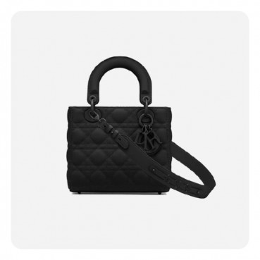 디올 여성 블랙 울트라 매트 까나쥬 레이디백 스몰 - Dior Ultra Mat Cannage Lady Small Bag