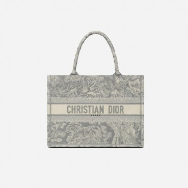디올 여성 그레이 투알 드 주이 리버스 자수 북 토트백 미디엄 - Dior  Roald Rivers Embroidery Medium Tote Bag