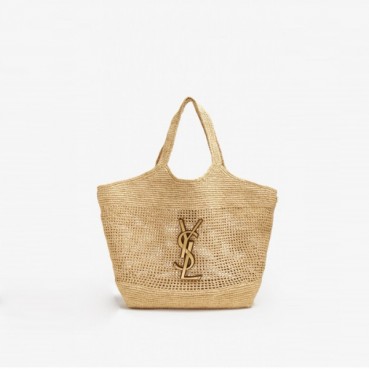 입생로랑 여성 라피아 크로셰 쇼퍼백 - Saint Laurent Womens Icare Shopper 