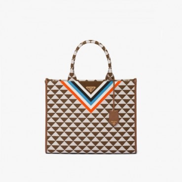 프라다 여성 심볼 자수 토트백 1BA356 - Prada Womens Symbole Tote Bag 
