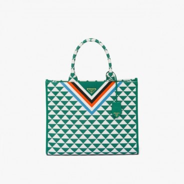 프라다 여성 심볼 자수 토트백 1BA356 - Prada Womens Symbole Tote Bag 