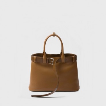 프라다 여성 더블 벨트 토트백 1BA416 - Prada Womens Tan Tote Bag 