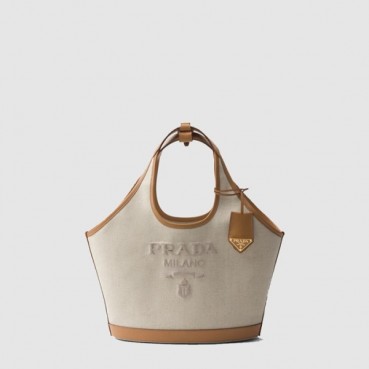 프라다 여성 샌드 캔버스 토트백 1BG471 - Prada Womens Beige Tote Bag 