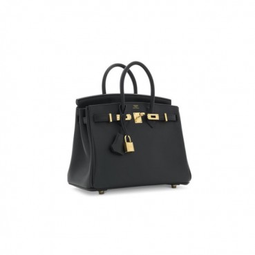 매장판 에르메스 여성 블랙 버킨백 - Hermes Womens Black Birkin 25 