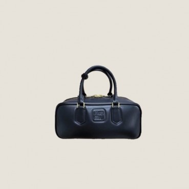 미우미우 여성 블랙 아르카디 볼링백 - Miumiu Womens Arcadie Bag 