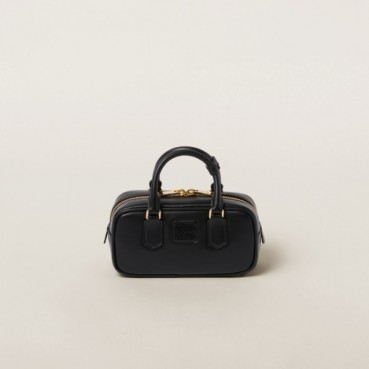 미우미우 여성 블랙 아르카디 볼링백 - Miumiu Womens Arcadie Bag 