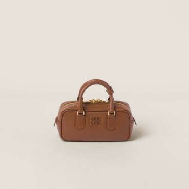 미우미우 여성 카라멜 아르카디 볼링백 - Miumiu Womens Arcadie Bag 