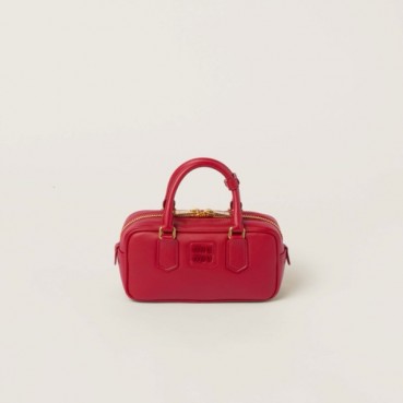 미우미우 여성 레드 아르카디 볼링백 - Miumiu Womens Arcadie Bag 