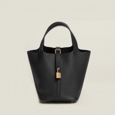 매장판 에르메스 여성 블랙 피코탄 - Hermes Womens Black Picotin 