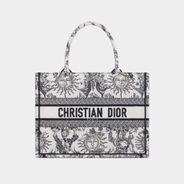 디올 여성 자수 북토트 M1296 - Dior Womens Black Book Tote 
