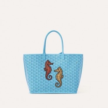 고야드 남/녀 블루 앙주 PM 해마 엠브로더이드 - Goyard Unisex Anjou Bag PM 