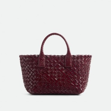 보테가 베네타 여성 버건디 미니 카바트 백- Bottega Veneta Womens Mini Cabat Bag 