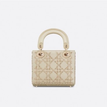 디올 여성 베이지 레이디 백 - Dior Womens Beige Lady Bag 