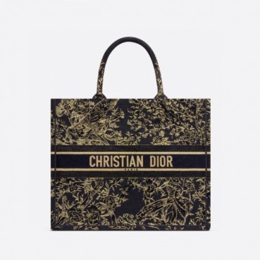 디올 여성 블랙 북토트 - Dior Womens Black Book Tote 