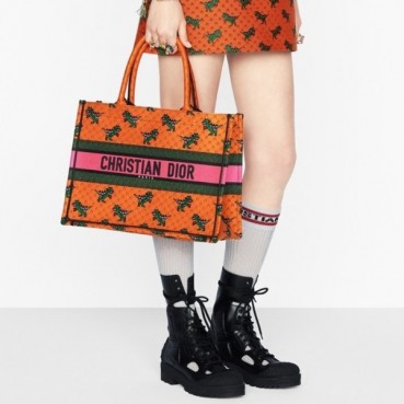 디올 여성 오렌지 북토트 - Dior Womens Orange Book Tote 