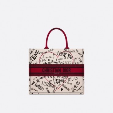 디올 여성 레드 북토트 - Dior Womens Red Book Tote 