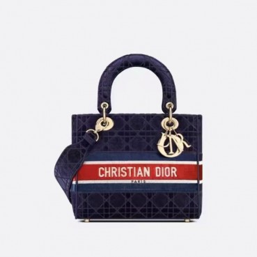 디올 여성 네이비 레이디 백 - Dior Womens Navy Lady Bag 
