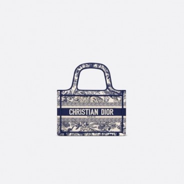 디올 여성 네이비 미니 북토트 - Dior Womens Mini Book Tote 