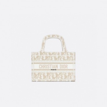 디올 여성 골드 미니 북토트 - Dior Womens Mini Book Tote 