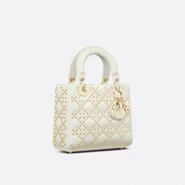 디올 여성 화이트 레이디 백 - Dior Womens White Lady Bag 