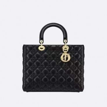 디올 여성 블랙 레이디 백 - Dior Womens Black Lady Bag 