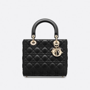 디올 여성 블랙 레이디 백 - Dior Womens Black Lady Bag 