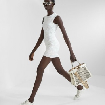 펜디 여성 화이트 피카부 백 - Fendi Womens White Peekaboo 