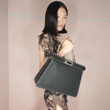 펜디 여성 블랙 피카부 백 - Fendi Womens Black Peekaboo 