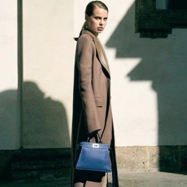 펜디 여성 블루 피카부 백 - Fendi Womens Blue Peekaboo 