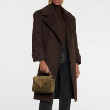 입생로랑 여성 카키 퀄티드 백 - Saint Laurent Womens Khaki College 