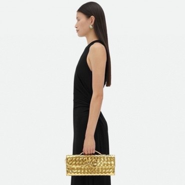 보테가 베네타 여성 골드 핸드백 - Bottega Veneta Womens Gold Andiamo 