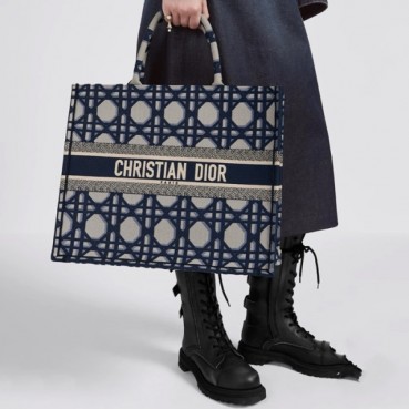 디올 여성 네이비 북토트 - Dior Womens Navy Book Tote 