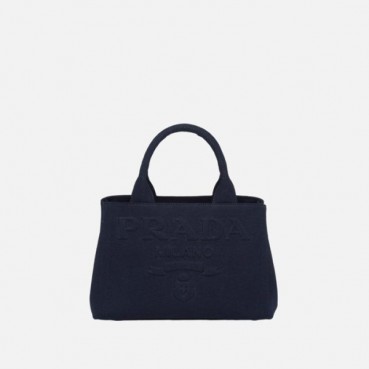 프라다 여성 엠보스드 로고 캔버스 토트백 - Prada Womens Black Tote Bag 