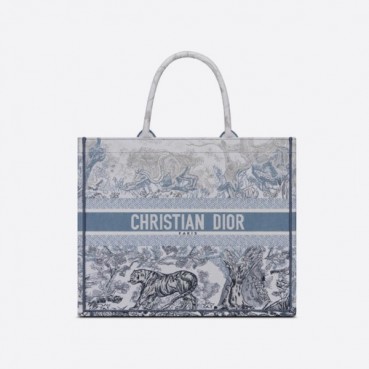 디올 여성 블루 북토트 - Dior Womens Blue Book Tote 