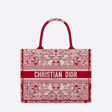 디올 여성 레드 북토트 - Dior Womens Red Book Tote 