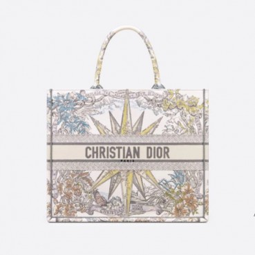 디올 남/녀 그레이 북토트 - Dior Unisex Gray Book Tote 