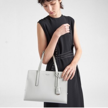 프라다 여성 화이트 토트백 - Prada Womens White Tote Bag 