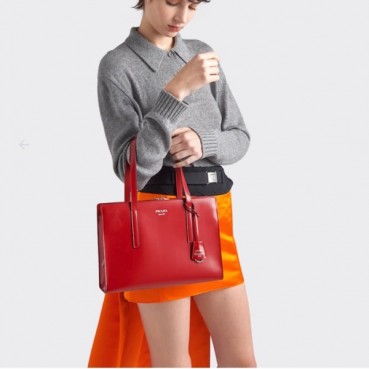프라다 여성 레드 토트백 - Prada Womens Red Tote Bag 