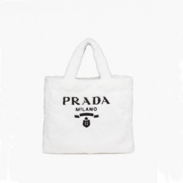 프라다 여성 화이트 토트백 - Prada Womens White Tote Bag 