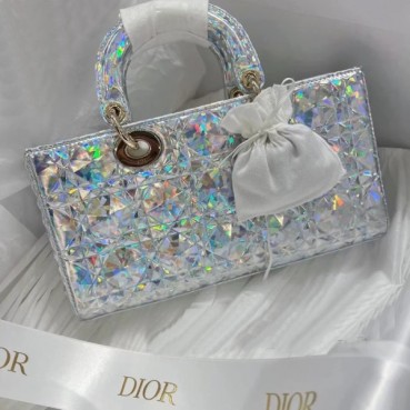 디올 여성 실버 레이디백 - Dior Womens Silver Lady Bag 