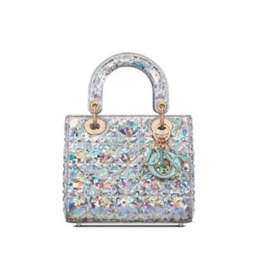 디올 여성 실버 레이디백 - Dior Womens Silver Lady Bag 