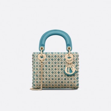 디올 여성 블루 레이디백 - Dior Womens Blue Lady Bag 